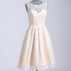 White wedding dress or rehearsal dress